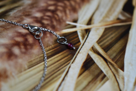 Garnet Sterling Silver Bracelet / Armband