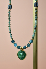 Sari Heart Emerald Ketting