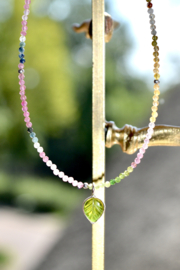 Tourmalijn Selva  Ketting - Sterling Zilver