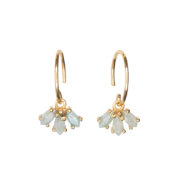 Amazonite Hanging Leaves Gold Vermeil Earrings / Muja Juma Oorbellen