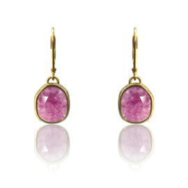 Ruby Earrings Gold Vermeil Oorbellen