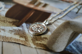 Sun and Moon Necklace - Stainless Steel Silver