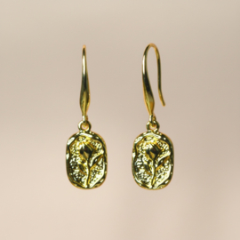 Vintage Tulp Oorbellen - Gold Plated