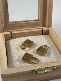 Hangslot Bedel RVS Goud