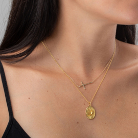 Moon and Stars Gold Vermeil Necklace