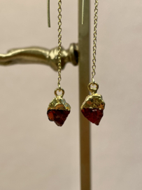 Rocky Garnet Gold Vermeil Earchains