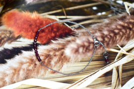 Garnet Sterling Silver Bracelet / Armband