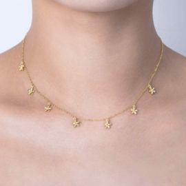 Flower Necklace Gold Vermeil