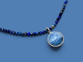Lapis Lazuli en Blauw Opaal Ketting - Sterling Zilver