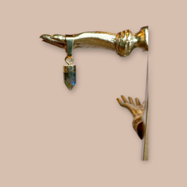 Labradorite Bullet Pendant Gold Plated