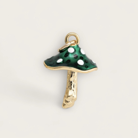 Paddestoel Bedel Groen Gold Plated