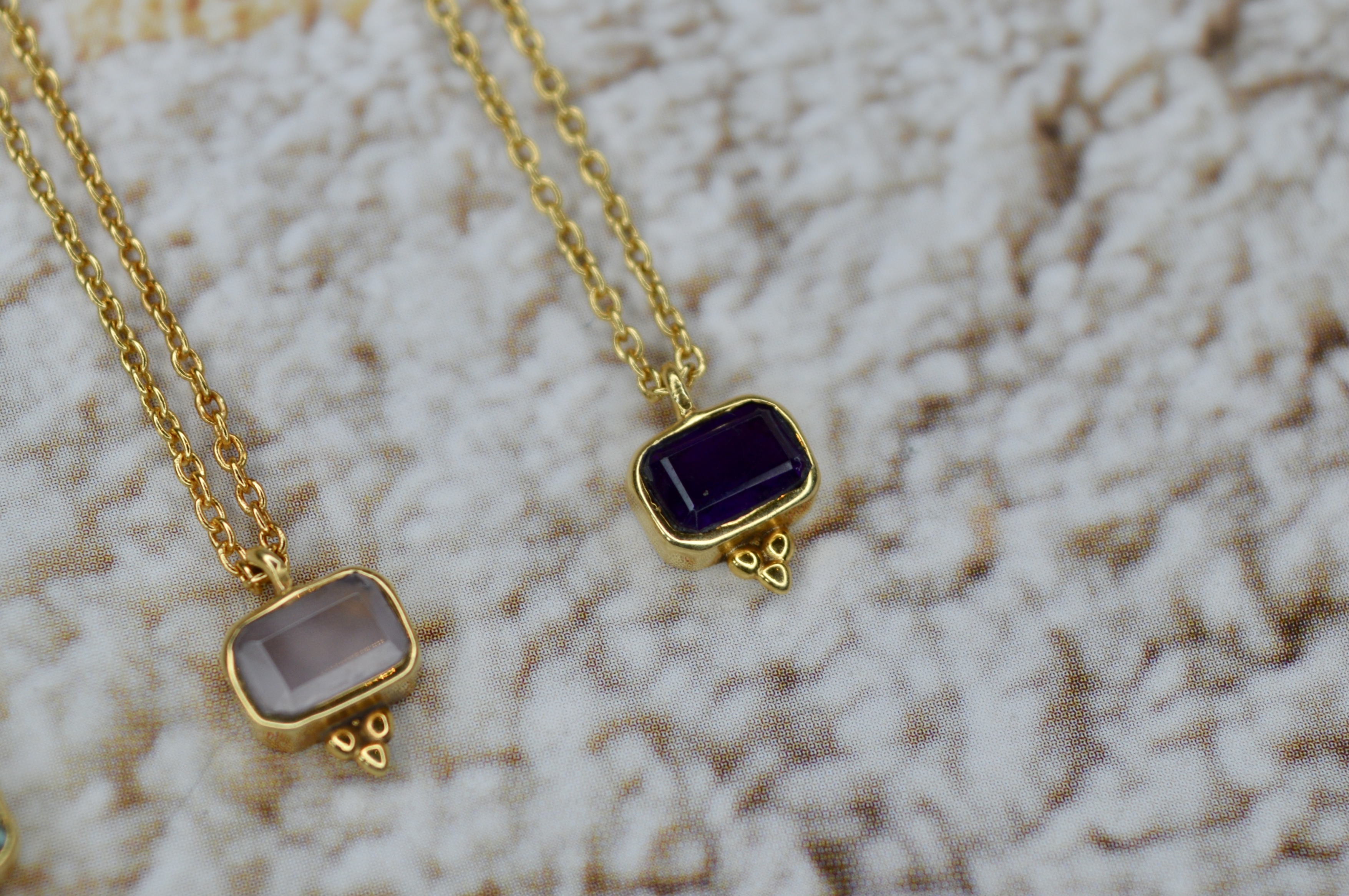 Mathura Amethyst Necklace Gold Vermeil