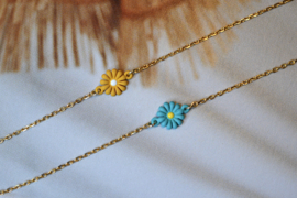 Yellow Daisy  Bracelet Gold Vermeil