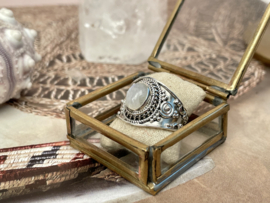 Moonstone Boho Ring Sterling Silver