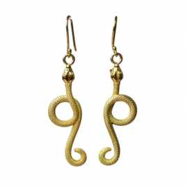 Snake Earrings Brass