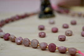 Rhodoniet Facet Coin Kralen (10 pcs)