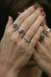 Dotted Band Ring Sterling Silver