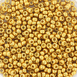 Miyuki Rocailles 2 mm Duracoat Galvanized Gold 4202