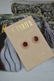 Ruby Studs Gold Vermeil
