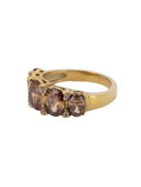 Ovaal Stenen Vintage Bruin Ring - ATLITW