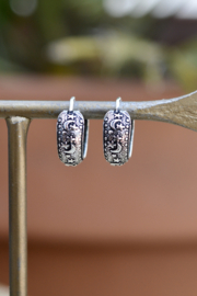 Moon & Star Bali Hoops Sterling Silver