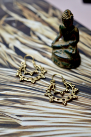 Dotted Boho Hoops Brass