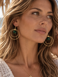 Emerald Mati Oorbellen - Gold Plated