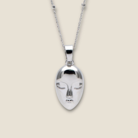 Face Pendant Silver Plated