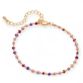 Color Beads Bracelet Purple