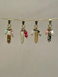 Multi Gems Pendant Gold / Hanger