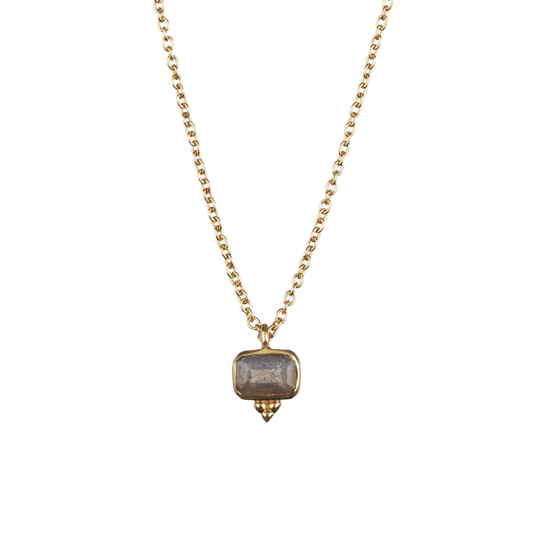 Mathura Labradorite Necklace Gold Vermeil