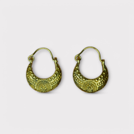 Chunky Boho Hoops Brass