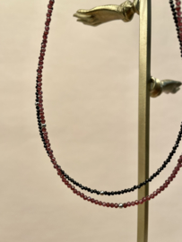 Garnet Necklace Sterling Silver