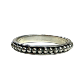 Dotted Band Ring Sterling Silver