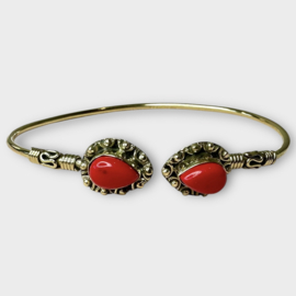 Coral Bangle Brass