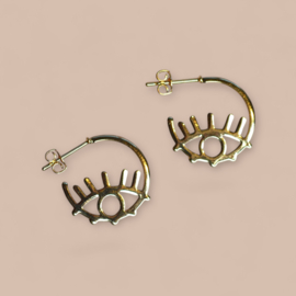 Eye Gold Plated Earstuds / Oorstekers