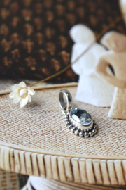 Banyu Blauw Topaas Hanger - Sterling Zilver