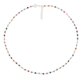 Multi Stones Harmonic Necklace Sterling Silver