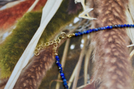 Lapis Lazuli Beaded Gold Vermeil Necklace