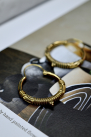 Gypsy Hoop Earrings Brass