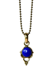 Round Gemstone Pendant Brass