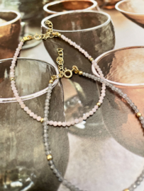 Pink Opal Gold Vermeil Bracelet / Armband