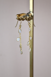 Maansteen Chain Earrings - Gold Vermeil 