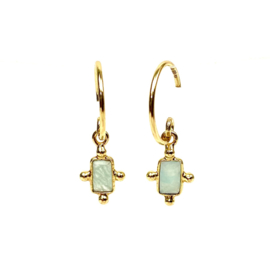 Dots Amazonite Gold Vermeil Earrings / Muja Juma Oorbellen