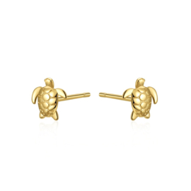 Sea Turtle Studs Gold Vermeil Oorstekers