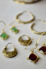 Seraya Garnet Earrings Gold Plated