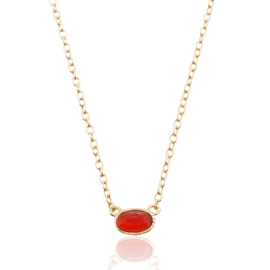 Oval Ruby Gold Vermeil Necklace