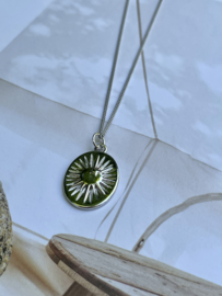 OVAL SUN NECKLACE STERLING SILVER