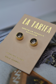 Smokey Quartz Studs Gold Vermeil
