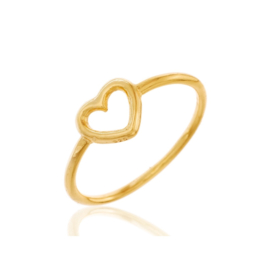 Open Heart Ring Gold Vermeil